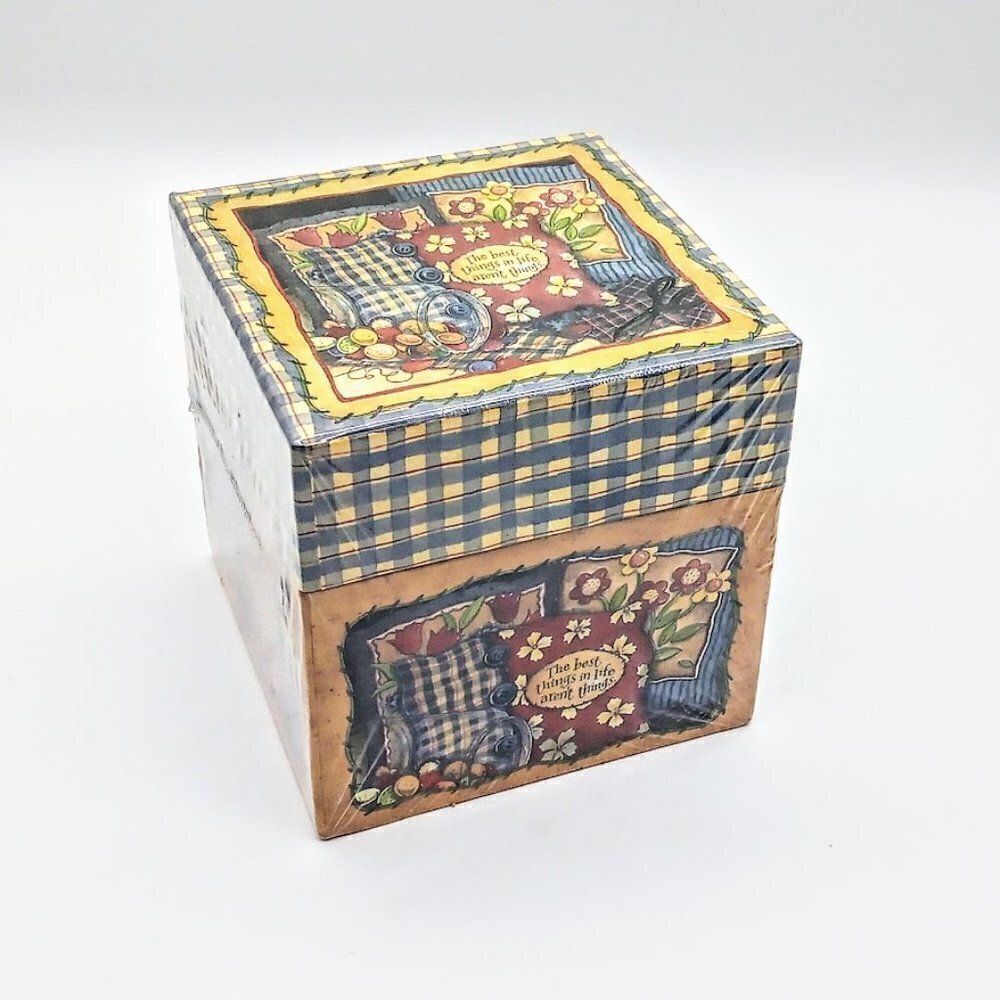 Bob's Boxes Best Things in Life 4x4 Nested Box Set NWT